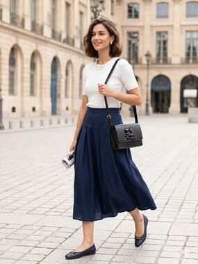 Christian Louboutin Paris Black Leather Crossbody Bag